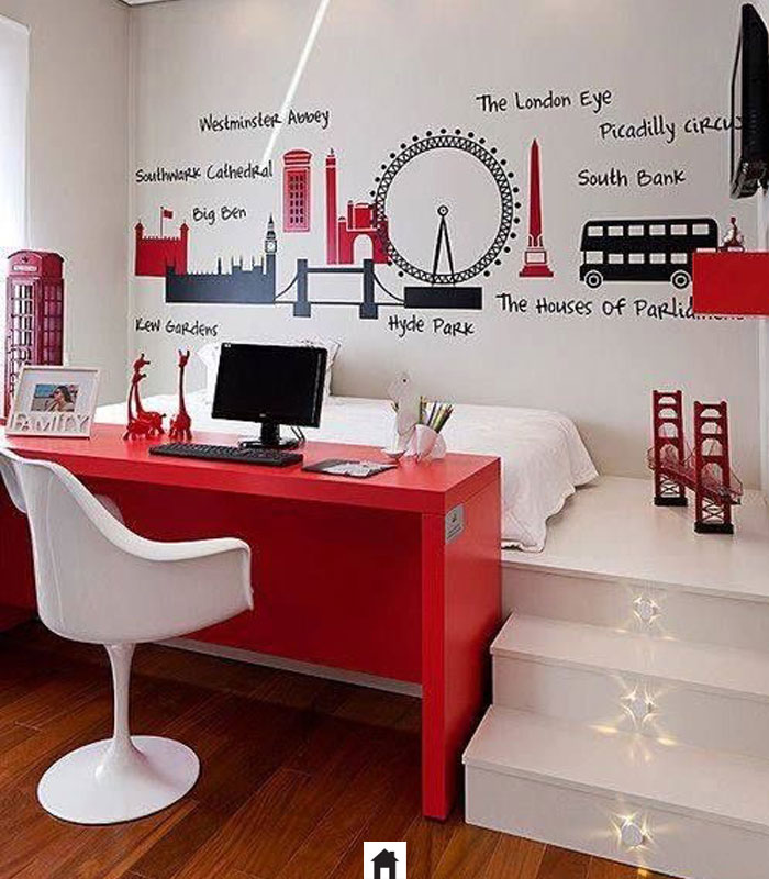 Home Office Vermelho